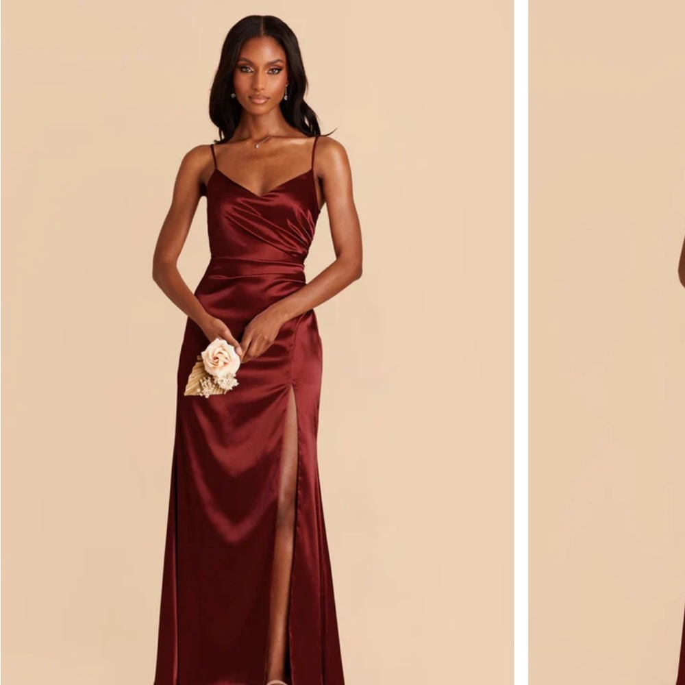 BIRDY GRAY Catherine shiny satin bridesmaid dress size L. Perfect condition